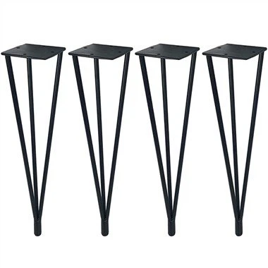 3 Rod Metal Hairpin Legs for Bench