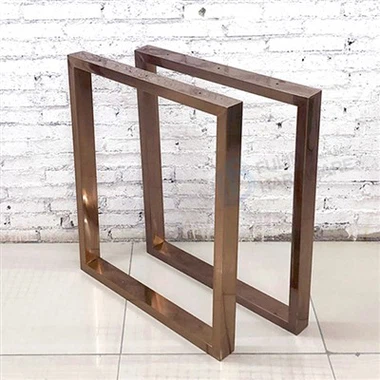 Shiny Rose Gold Table Legs